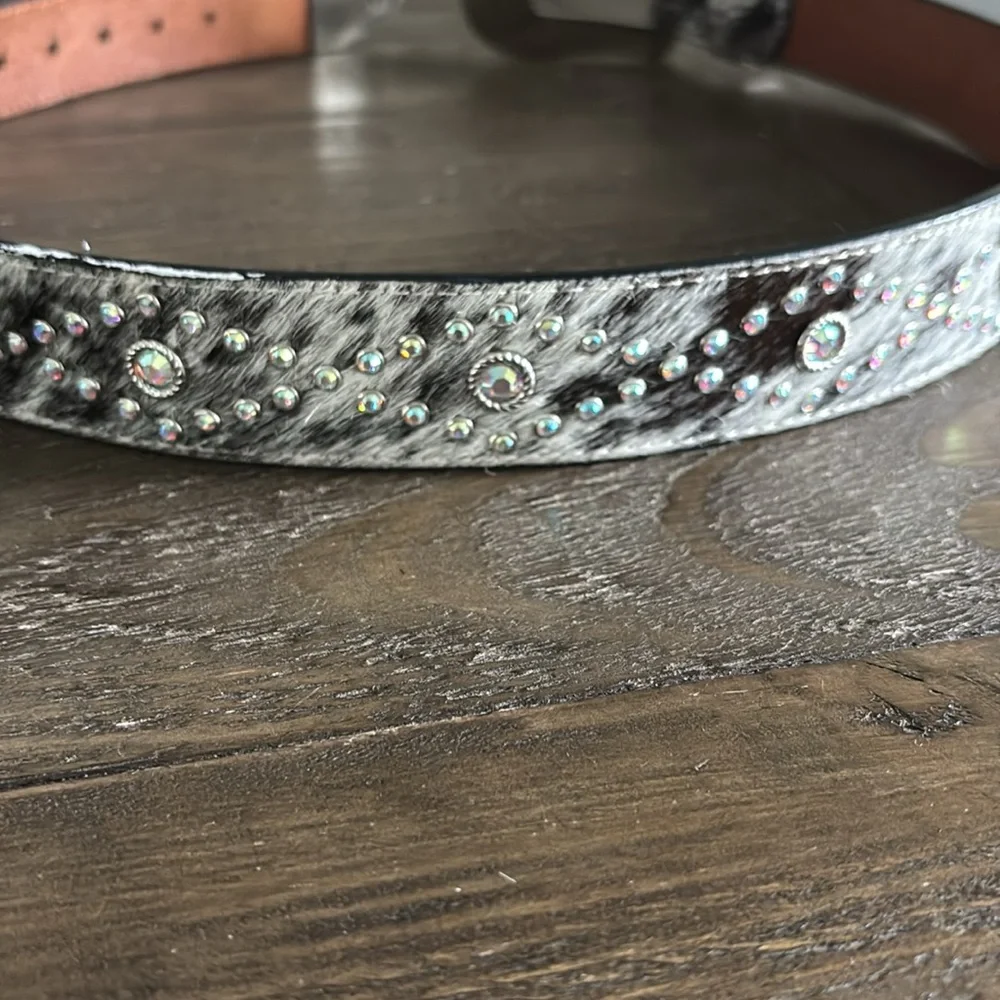 Ranger Belt Company Geniune Leather & Cowhide Embellished Size 36 Belt - Picture 11 of 11